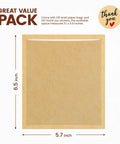 100 Pack Heat Sealable Cookie Bags With Window Grease Resistant. Brown bag with window dimensions: 5.7 x 6.5 inches for treats.