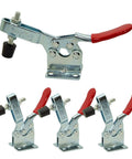 4 Pack Toggle Clamp 201B Heavy Duty Quick Release Horizontal Clamps With 198 Lbs Holding Capacity Antislip Grip Adjustable