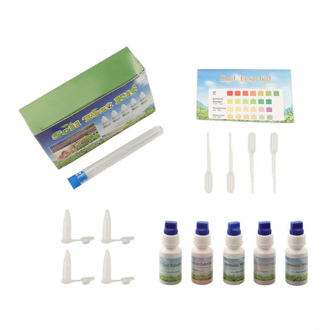 10ml Soil Testing Kit For Gardeners And Farmers: Fast NPK Readings, contents including test tubes and reagents, ideal for gardens