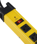 Heavy Duty 6 Outlet Power Strip Surge Protector With 15A 125V 6Ft Extension Cord Industrial Grade Metal Housing 1200 Joules ETL Listed