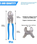 Pro Grade 2 Piece Wire Crimping Tool Kit With Cable Cutter Terminal Crimper For Cu And Al Lug Crimping Ratchet Electrician Pliers