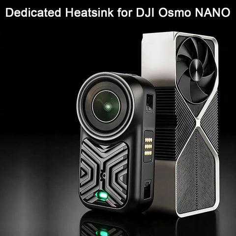 Aluminum Heatsink For DJI Osmo Nano Camera Cooler With Thermal Pad And Groove Fin Design Microphone And Indicator Light Holes Reserved mounted on camera