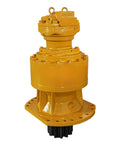 Top Shelf High Performance Hydraulic Swing Reducer Gearbox Compatible With Caterpillar Cat 374F Excavator, yellow gear component.