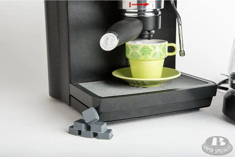Hella Solid Self Adhesive Bumper Feet Clear Polyurethane Pad For Smooth Furniture Glide And Scratch Resistant Floor Shield Heavy Duty Shock Absorbing Glides In 25 Pack Top Shelf on coffee machine with cup.