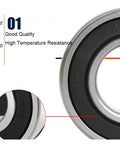 Close-up of Pro Grade Deep Groove Ball Bearing 16003ZZ 17x35x8mm S16003ZZ Double Shielded, showcasing high temperature resistance.