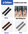 Comfy Soft Cotton Eyeglasses Ear Cushions Set Anti Slip Elastic Temple Tips Sleeve Retainer Grips For Glasses And Sunglasses Skin Friendly 2 Pairs Black, Brown, Grey