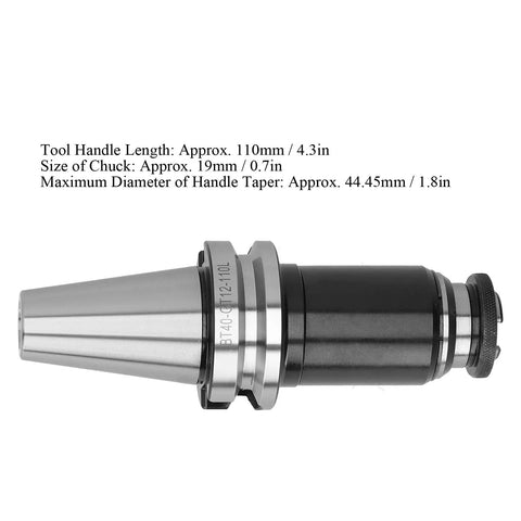 Tapping Holder Collet Chuck Shank With Telescopic Buffer And Overload Torsion Protection BT40 GT12 110L For CNC Machining Center