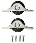 2 Pcs Nylon Wheel Sliding Door Roller 29mm Diameter With Stainless Steel Shell And Screws Black Window Weight Pulley
