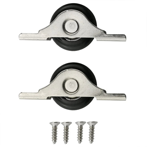 2 Pcs Nylon Wheel Sliding Door Roller 29mm Diameter With Stainless Steel Shell And Screws Black Window Weight Pulley