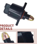 Idle Air Control Valve Replacement For Cars - No-Fuss Direct Fit IAC Stepper Motor, high-temp durability, black, close-up view