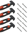 4 Pack T Handle Draw Latches With Matching Mounting Screws Rubber Lid Latches Replacement Fit For Toolboxes Coolers Enclosures And Machinery Hoods