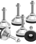 Adjustable Feet Levelers 2.36 Inch Base With M12 Thread Beefy Built Bracket 5280Lb For Cabinet Table Workbench Stainless Steel 304