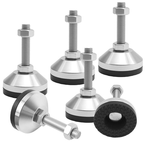 Adjustable Feet Levelers 2.36 Inch Base With M12 Thread Beefy Built Bracket 5280Lb For Cabinet Table Workbench Stainless Steel 304