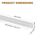 Matte White Edge Cabinet Finger Pulls 10 Pack With 192mm Hole Center dimensions illustration