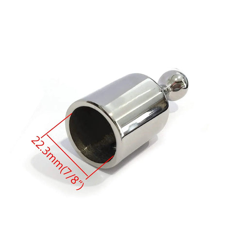 Beefy Heavy Duty 316 Stainless Steel Bimini Top End Ball Cap Fittings Seven Eighths Inch ID Built To Fit Seven Eighths Inch OD
