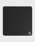 Premium Quality Top Shelf Xlsq Gaming Mouse Pad With A Hybrid Glide Surface That Gives You Slick Speed And Legit Control For Fast Fps Plays In Clean Jet Black Desk Mat Finish, flat black surface with rounded corners.