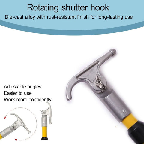 Insulated Rescue Hook With Portable Hot Stick For Emergency Care And Industrial Safety showing adjustable rotating shutter hook.