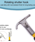 Insulated Rescue Hook With Pro Grade Portable Hot Stick Safety Tool For Electrical Emergencies In Power Plants Factories Auto Shops And Maintenance Reliable Quick Response Rescue Gear For Safe Handling, rotating shutter hook, die-cast alloy