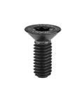 Black M3 Torx T10 countersunk bolt, 10mm length, front view