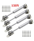 4 Pack Hydraulic Gas Spring Cabinet Door Supports For Kitchen Cabinets With 150N Lift And Smooth Open And Close, Includes Hardware