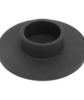 Beefy Bottle Jack Pad Iron Lift Pad For Bottle Jack Saddle 6 Ton 4 Inch Base in black with slide sleeve design, top view