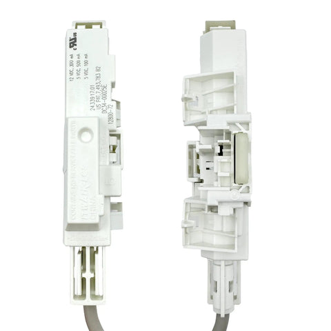 Door Lock Switch Replacement For Washing Machines DC34-00025E DC34-00025A DC34-00025C ABS Plastic Brass Contacts side view