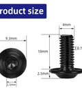Solid As A Rock M4 0.7 X 10 Mm Flange Button Head Screw Set 100 Pack Heavy Duty Black 304 Stainless Steel Fasteners dimensions showing size details