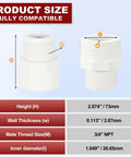 Three Quarter Inch PVC NPT Male Thread Adapter Slip Coupling For Furniture Frames And Irrigation Schedule 40 PVC Pipe Fitting