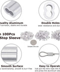 100 Pcs Aluminum Double Barrel Ferrule Sleeves for Wire Rope Crimping Tool Up To 2.2mm with emphasis on quality and ease of use.
