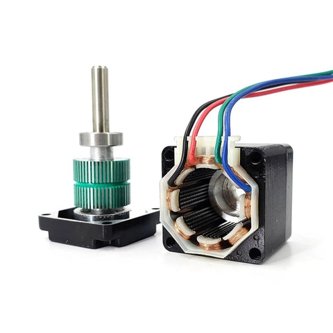 Driver Controller For Nema 8 Stepper Motor 1.4 Ncm 1.8 Degree Micro Stepping 28x28mm Frame 2 Phase 4 Wires 5x16mm Shaft CNC Machine Quiet Slick Precision, black 4-wire stepper