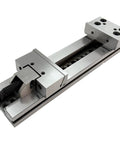 Real Deal Six Inch CNC Milling Vise With Three Hundred Millimeter Jaw Opening And Built Tough Alloy Steel Frame for precision machining tasks.