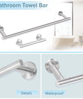 10 Piece Brushed Nickel Bathroom Hardware Set With 24 Inch Towel Bar Towel Ring Toilet Paper Holder And Robe Hook Durable SUS304 Stainless Steel