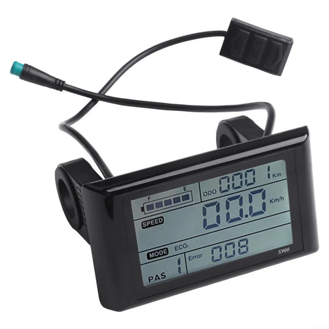 Jn Lcd S900 Display Screen For 36V And 48V E-Bike Shows Real-Time Speed And Battery Life With High Accuracy Readout Plus Exclusive Controller Fit, black LCD with cable