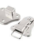 Hasp Latch Kit For Jewelry Boxes And Wooden Chests Toggle Hasp Lock Hardware Padlock Ready Fastener, zinc alloy, silver finish