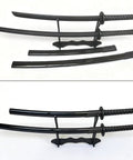 Black Polypropylene Training Katana Sword With Sheath Belt And Stand One Piece Blade For Safe Practice Like A Boss Realistic Feel
