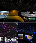 16W Fiber Optic Starlight Headliner Kit With 450 Fiber Strands Of 0.75mm, 9.8ft Long, installed in car interiors
