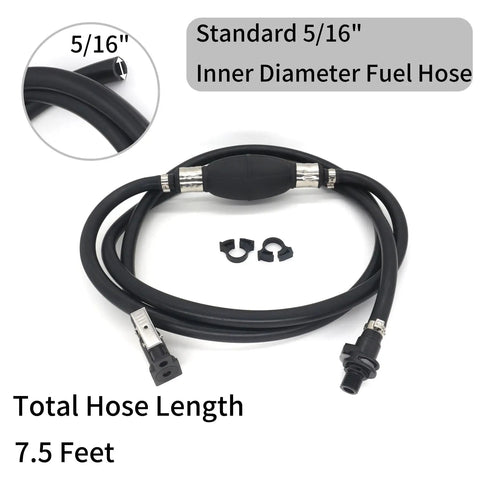 5/16 Inch 7.5 Ft Marine Fuel Line Kit With Sprayless Connectors 8838HF6 8838TM6 And Engine Connector 174508 775640 Universal Replacement For Outboard Motors