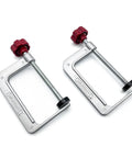 Workhorse Low Profile Track Clamps For Track Saw Guides And T Track Hold Downs Non Marring Swivel Pads Ergonomic Knob 4 Inch 2 Pack