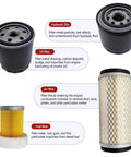 Beefy Maintenance Filter Kit For Mahindra Tractors 2415 2516 Max Series Air Oil Fuel Hydraulic Filters Replacement image showing all filters