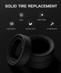 Rear Non Pneumatic Tire Set For Gokart Pro And Pro2 Kit featuring high grip, explosion proof features with easy installation