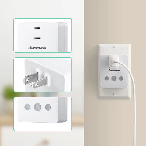 Plug In Lamp Dimmer Switch With Wireless Remote For Floor Lamps Table Lamps And String Lights 100 Foot Range Dimmable LED Or Tungsten Bulbs