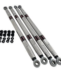 RZR XP Turbo Heavy Duty Radius Rods Rear Arms Upgrade Kit For Off Road UTVs, 12mm Bolts, 5x Stronger Than Stock, Beefy Rear Suspension Upgrade For Rugged Trails And High Impact Rides. Polished 6061 aluminum rods with bushings