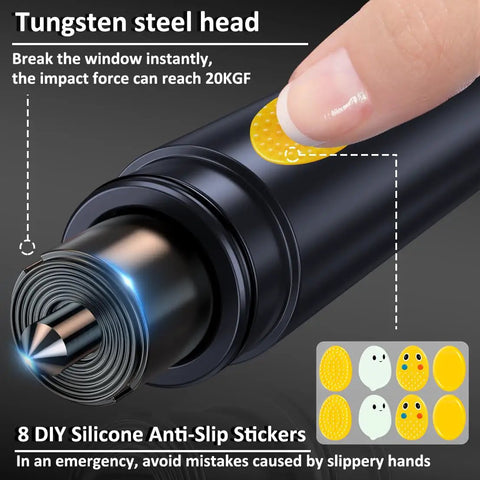 Legit Car Emergency Escape Kit Packing Badass Tungsten Steel Glass Breaker And Rapid Release Seatbelt Cutter For Instant Smash Through Windshields And Rain Or Shine Deployment Pack Of Three