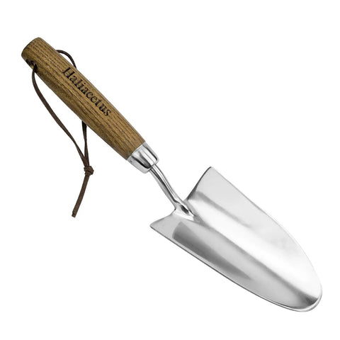 Beefy Stainless Steel Bend Proof Garden Trowel With Comfortable Wood Handle, Heavy Duty Hand Tool for hard soil and garden beds