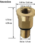 Brass Heavy Duty Pressure Gauge Adapter With O Ring Seal For CS And CJ Series Cartridge Filters 5/8-11G Male with dimensions labeled