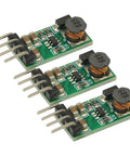 Three Pack DC DC Step Up Boost Converter Module 3.3V 3.7V 5V 6V To 12V Input 3V To 6V Output 12V Voltage Regulator Booster Power Packed For Do It Yourself Electronics Projects in green circuit boards
