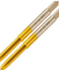 Two Piece 10 24 UNC Thread Tap M2 High Speed Steel HSS Titanium Coated Right Hand Machine Tap With Straight Flute For Precision Metalworking And DIY Projects Built To Last, two taps