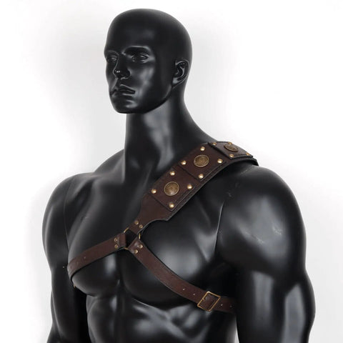 Dope Medieval Leather Sword Holster Belt With Premium Faux Leather Adjustable Frog And Shoulder Strap for Knight Cosplay