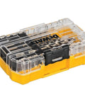 DEWALT 14-piece cobalt drill bit set with pilot point in clear-lid yellow case