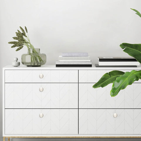 White dresser with 10 Pack Brushed Satin Nickel Cabinet Knobs For Kitchen Cabinets And Furniture Drawer Pulls Zinc Alloy Heavy Duty Hardware